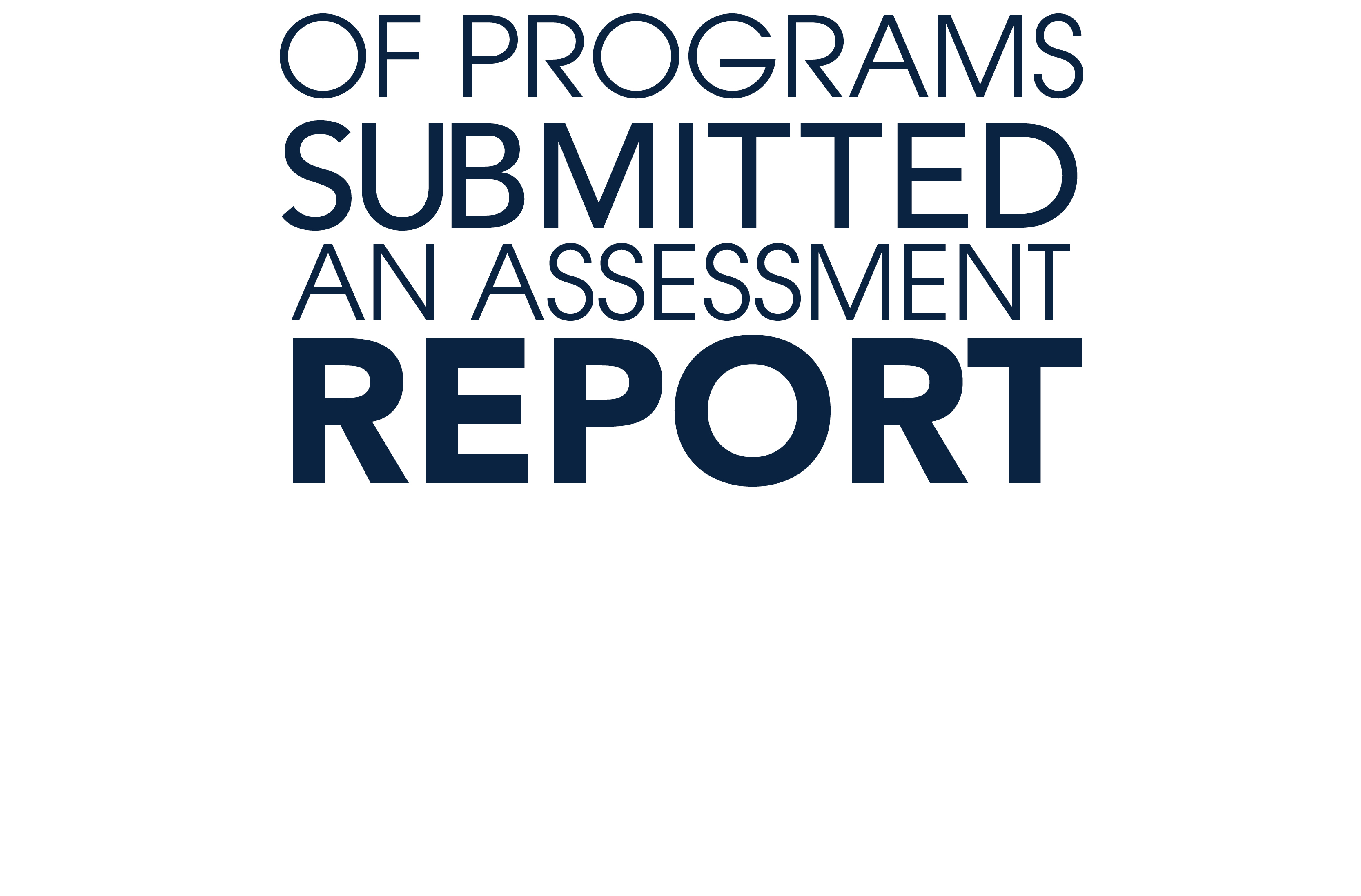 of programs submitted an assessment report
